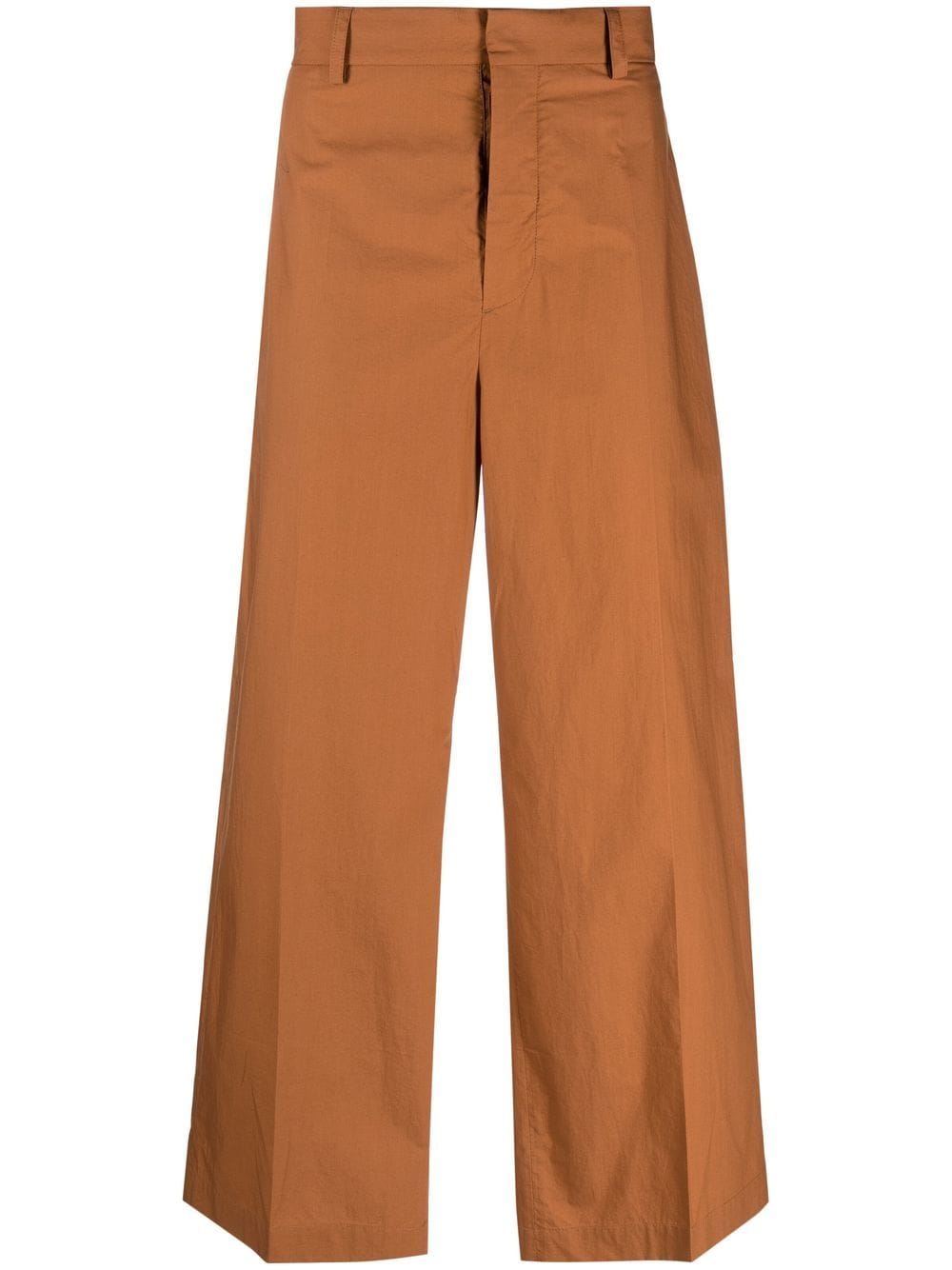 Nanushka wide-leg cotton trousers - Brown von Nanushka