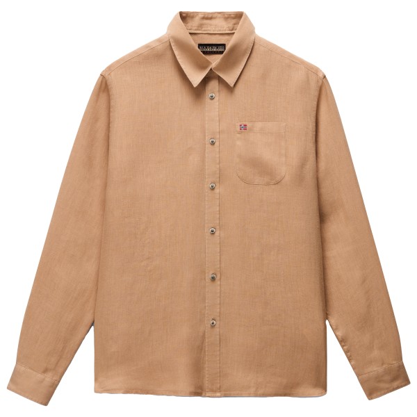 Napapijri - G-Linen L/S - Hemd Gr L beige von Napapijri