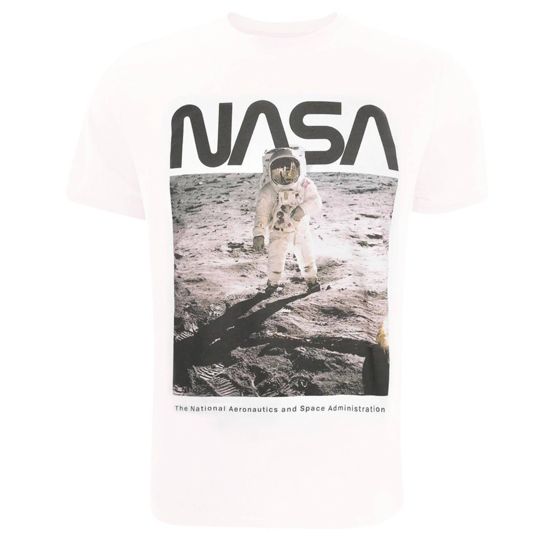 Aldrin Tshirt Herren Weiss XXL von Nasa