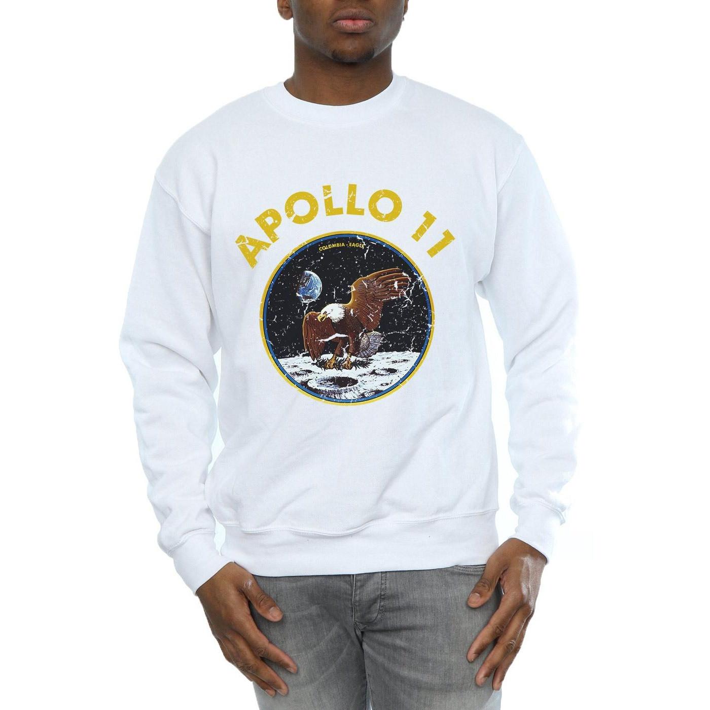 Classic Apollo 11 Sweatshirt Herren Weiss L von Nasa