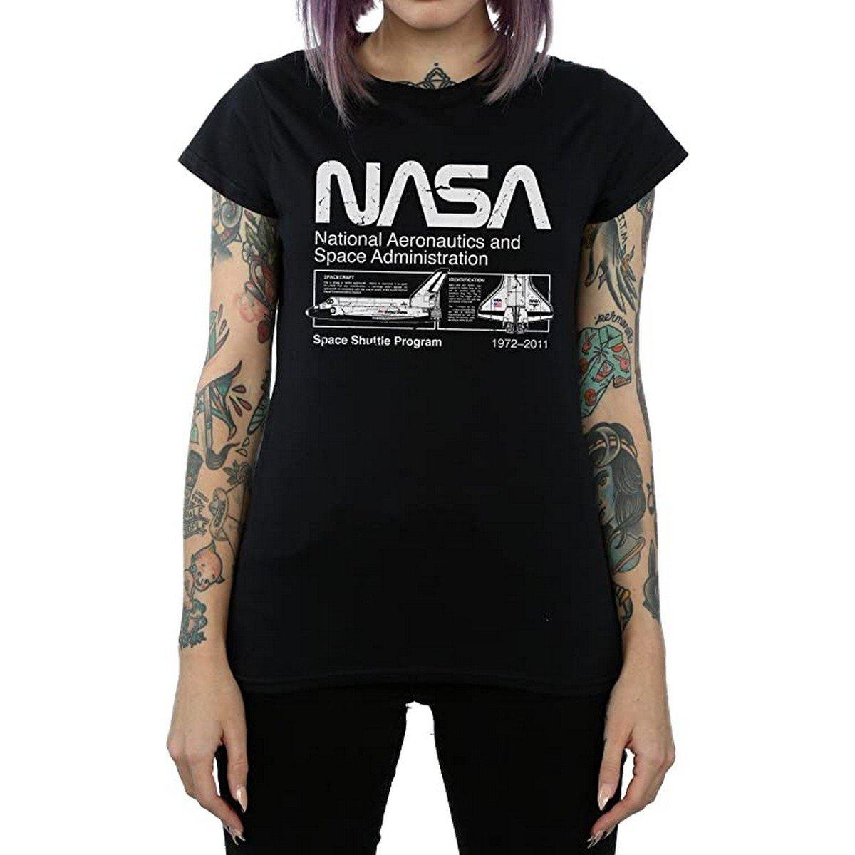 Classic Space Shuttle Tshirt Damen Schwarz M von Nasa