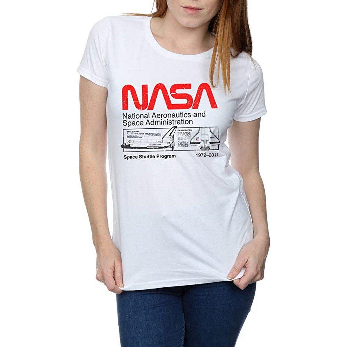 Classic Space Shuttle Tshirt Damen Weiss XXL