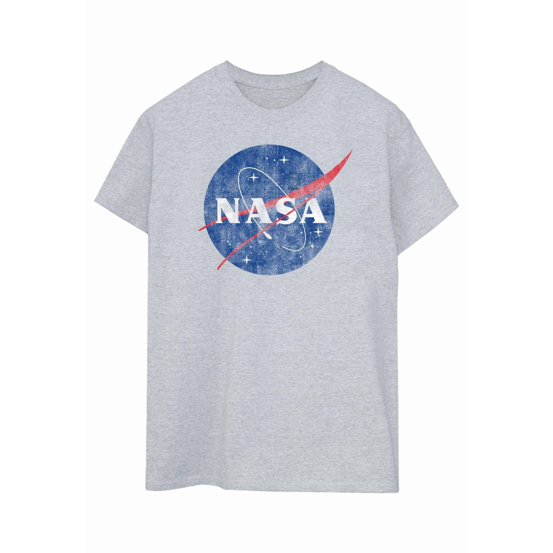 Classic Tshirt Logo Damen Grau L von Nasa