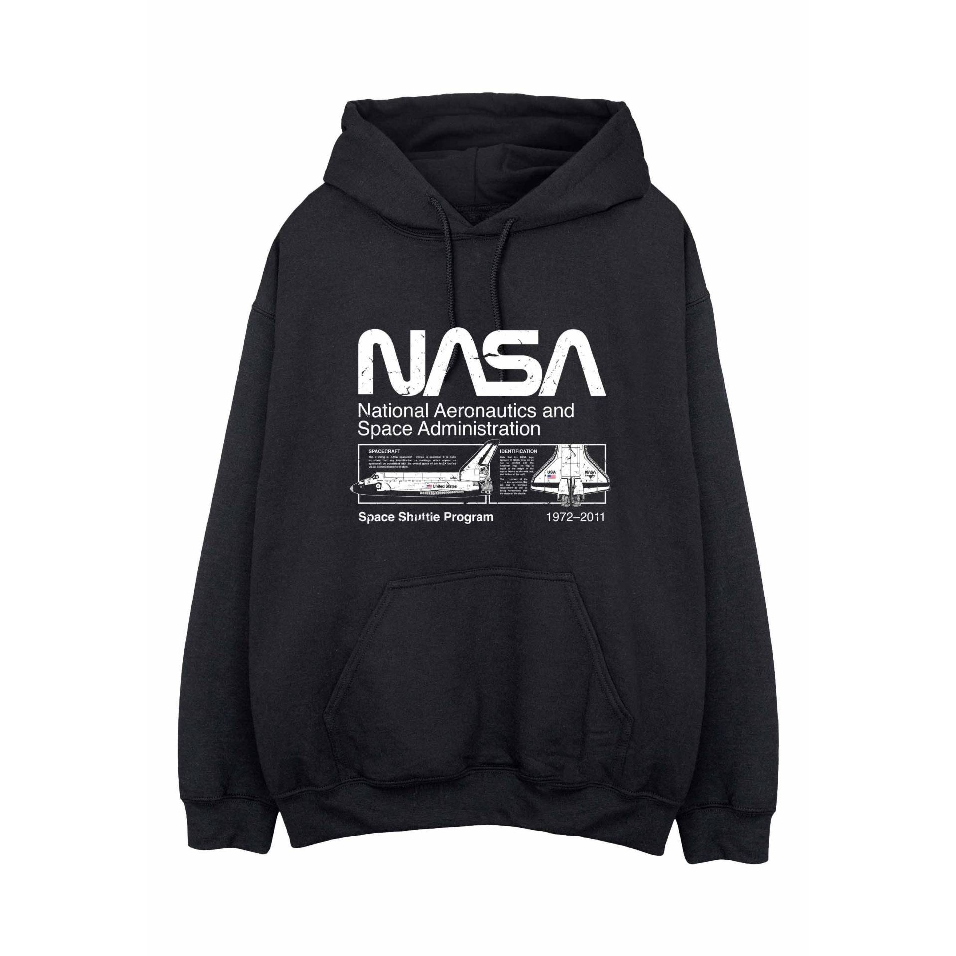 Kapuzenpullover Damen Schwarz XXL von Nasa