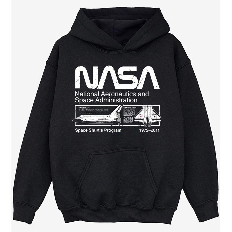 Kapuzenpullover Jungen Schwarz 116 von Nasa