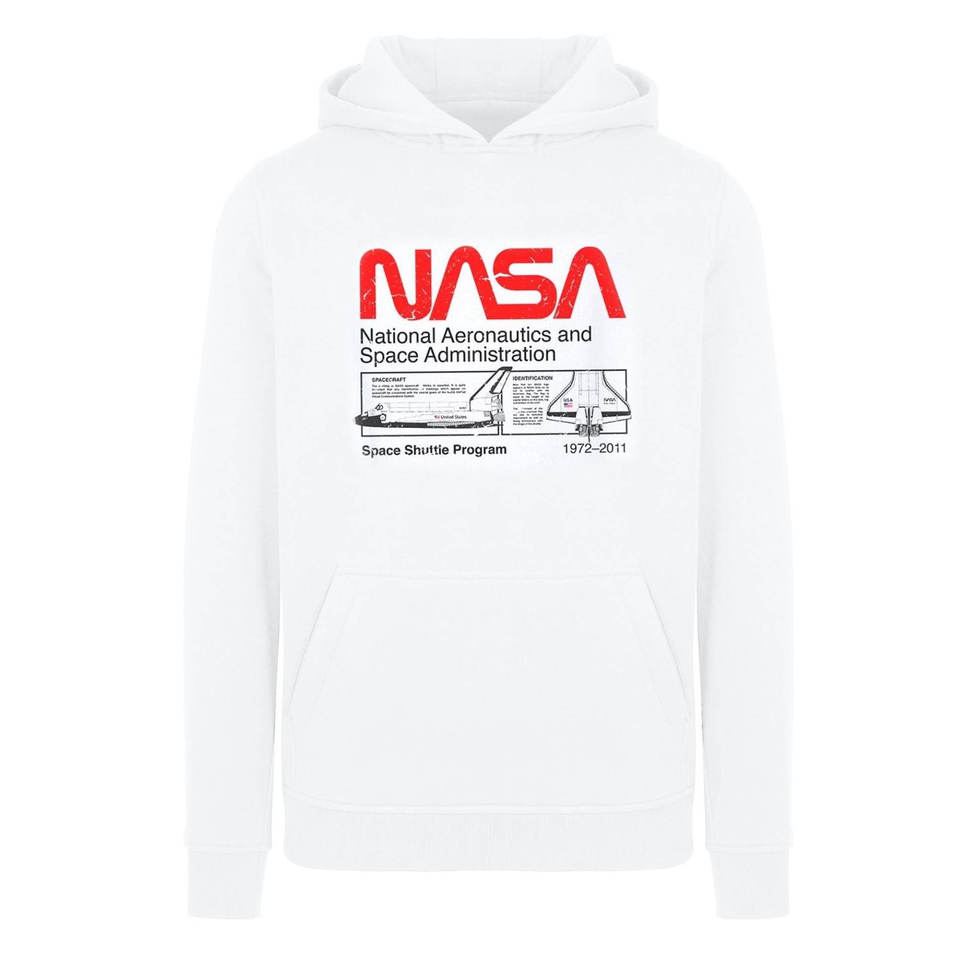 Kapuzenpullover Jungen Weiss 116 von Nasa