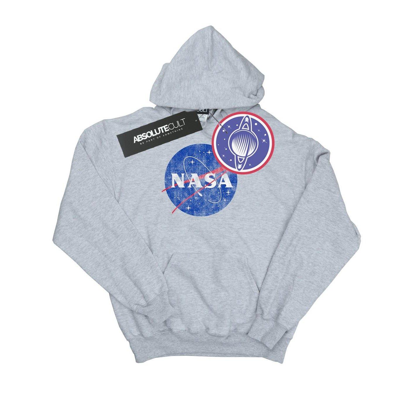 Kapuzenpullover Logo Herren Grau L von Nasa