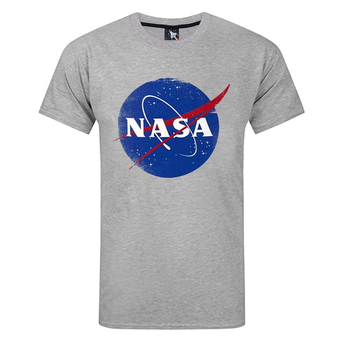 Logo Tshirt Herren Grau M von Nasa