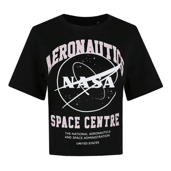 Space Centre Tshirt Kurz Geschnitten Damen Schwarz XL von Nasa