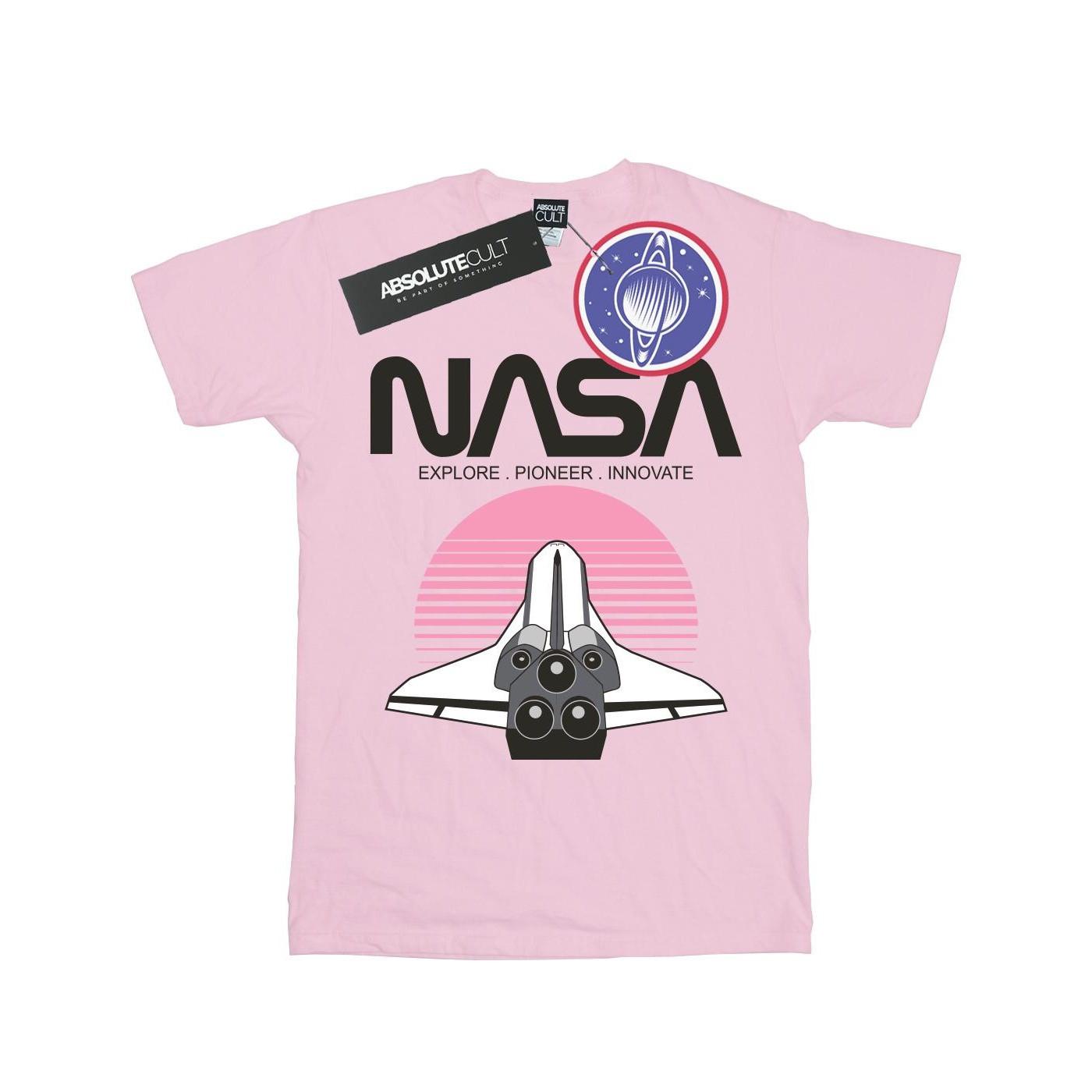 Space Shuttle Sunset Tshirt Damen Pink L von Nasa