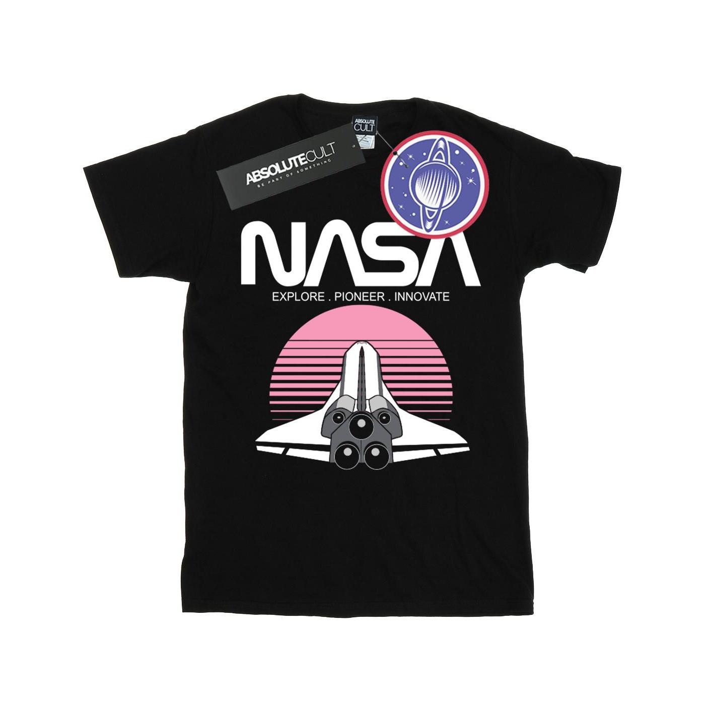 Space Shuttle Sunset Tshirt Damen Schwarz L von Nasa