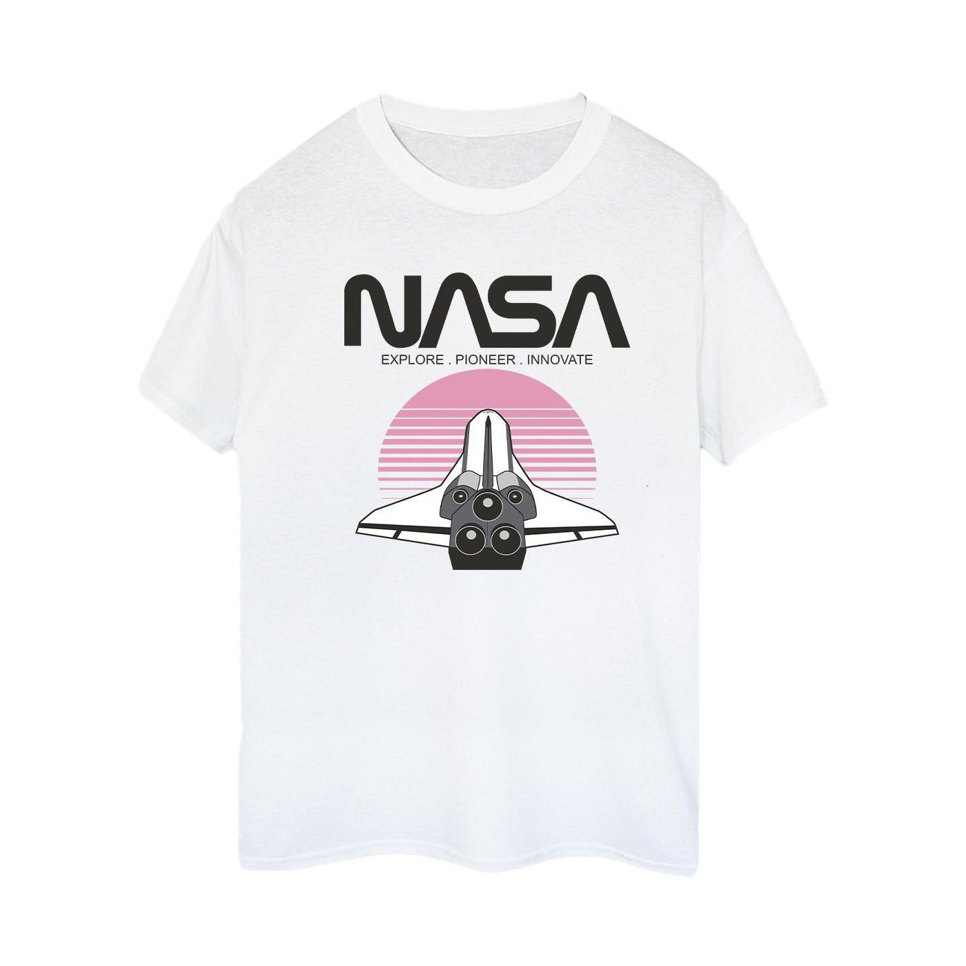 Space Shuttle Sunset Tshirt Damen Weiss L von Nasa