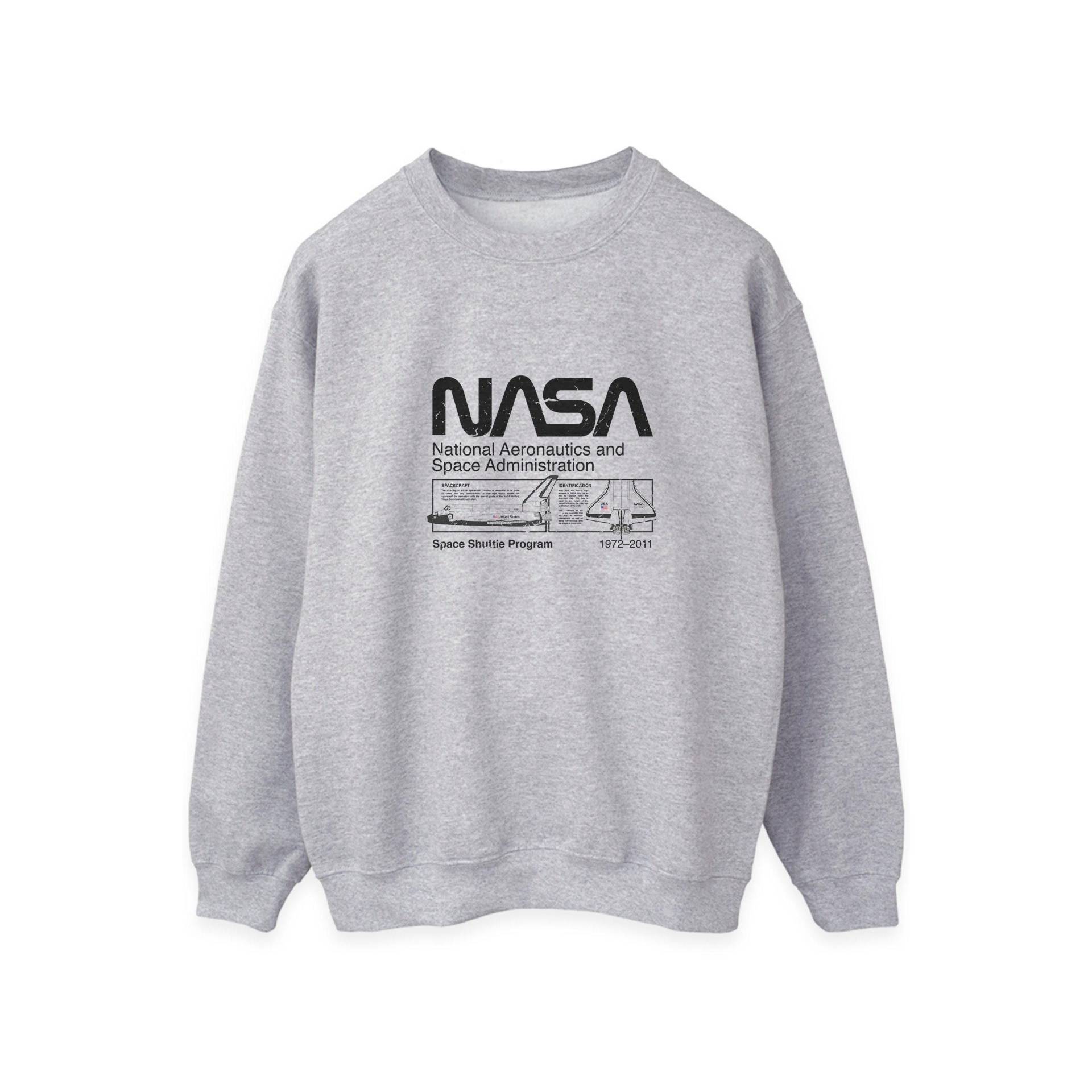 Sweatshirt Damen Grau L von Nasa