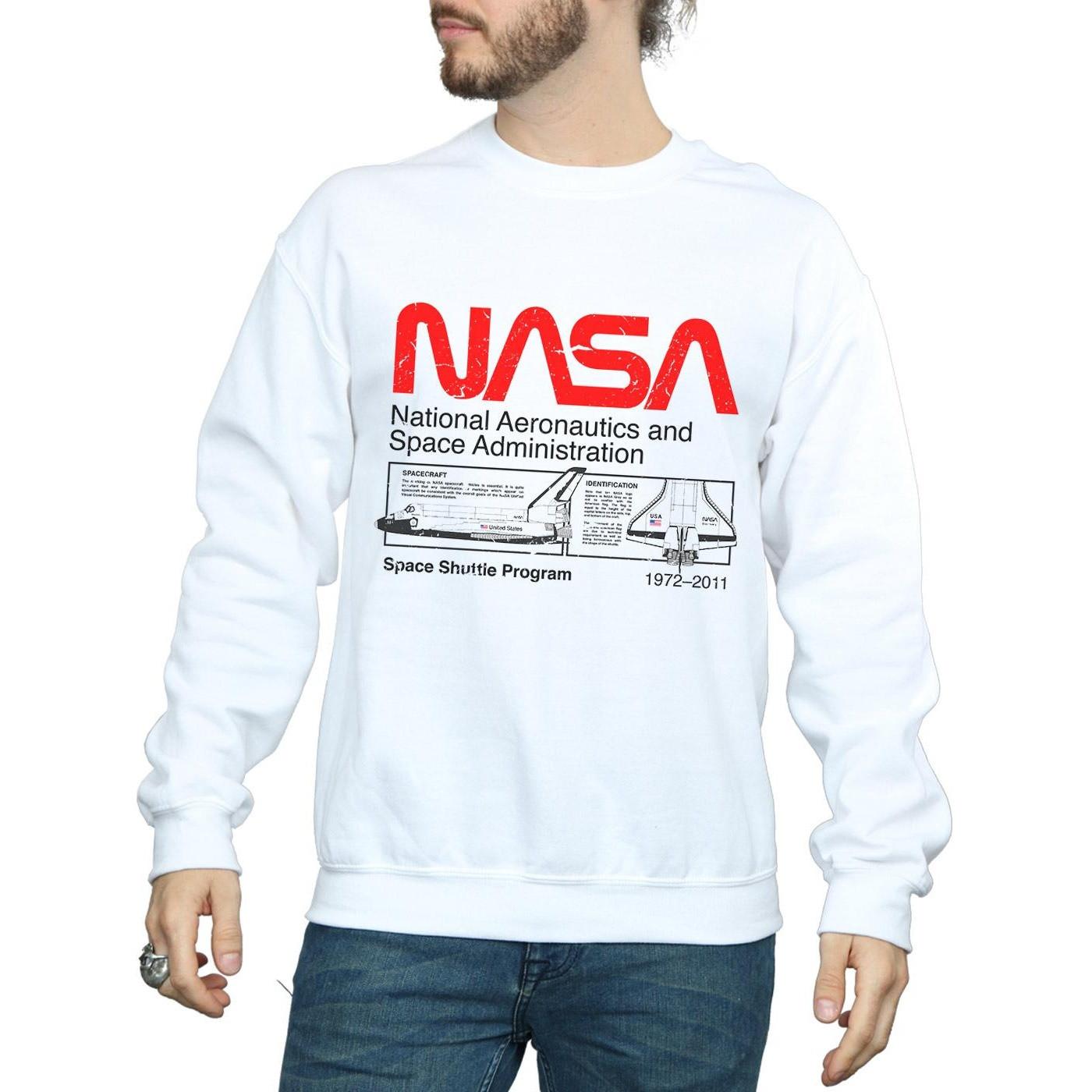 Sweatshirt Herren Weiss L von Nasa