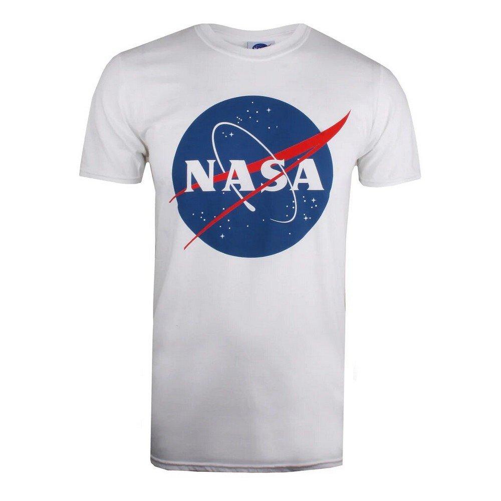 Tshirt Logo Herren Weiss L von Nasa