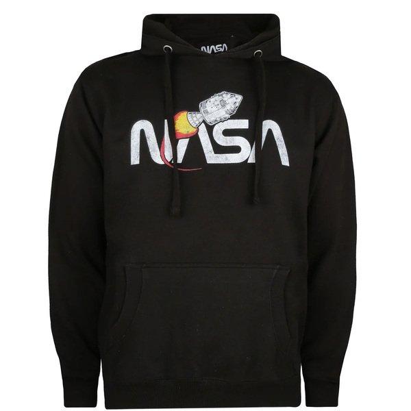 Vintage Rocket Hoodie Zum Überziehen Herren Schwarz M von Nasa