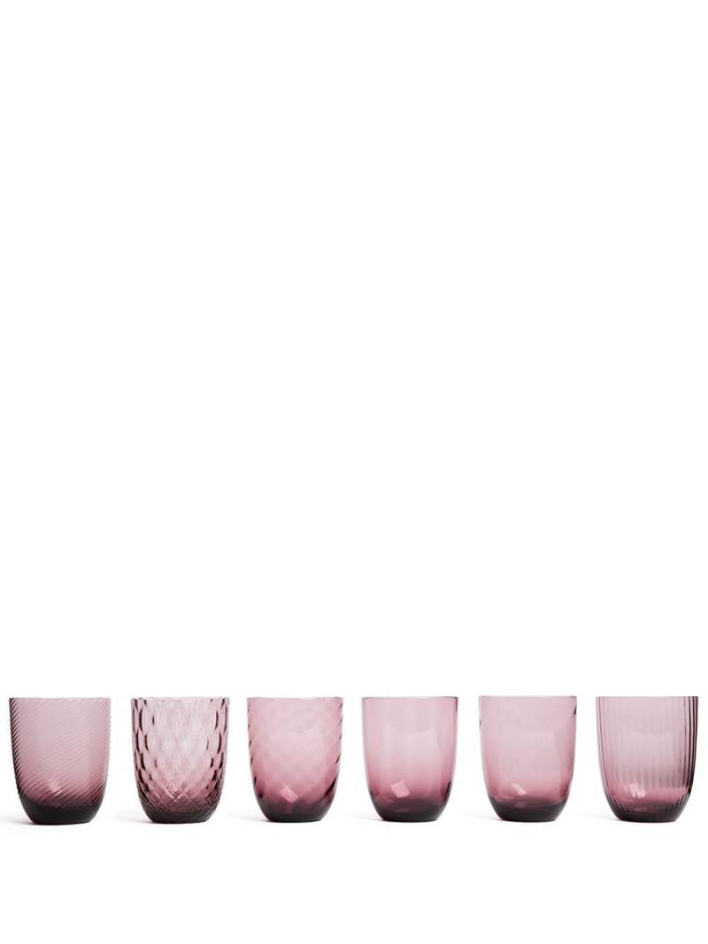 NasonMoretti Idra water glass - set of six - Pink von NasonMoretti