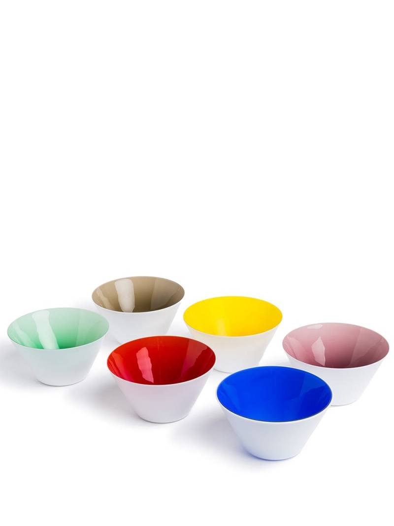 NasonMoretti Lidia glass bowls (set of 6) - Blue von NasonMoretti