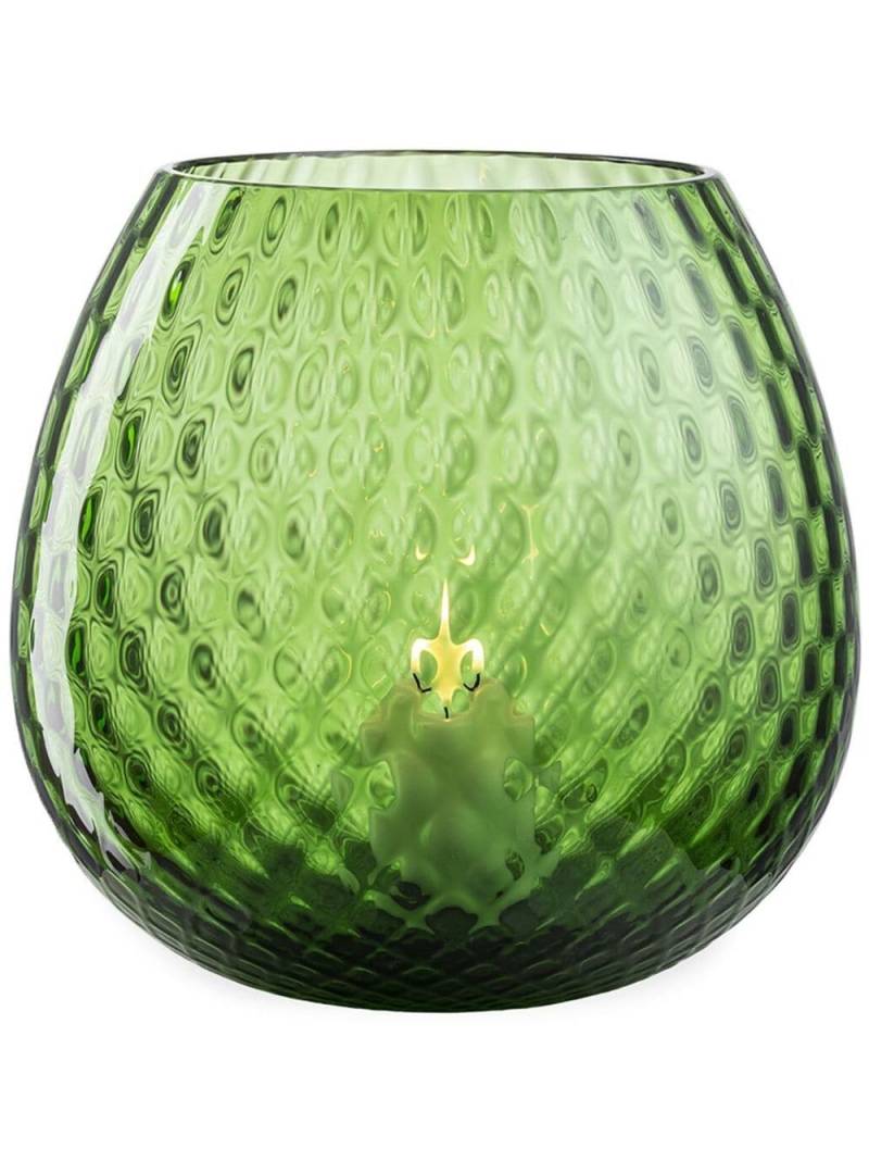 NasonMoretti Macramé glass candle holder - Green von NasonMoretti