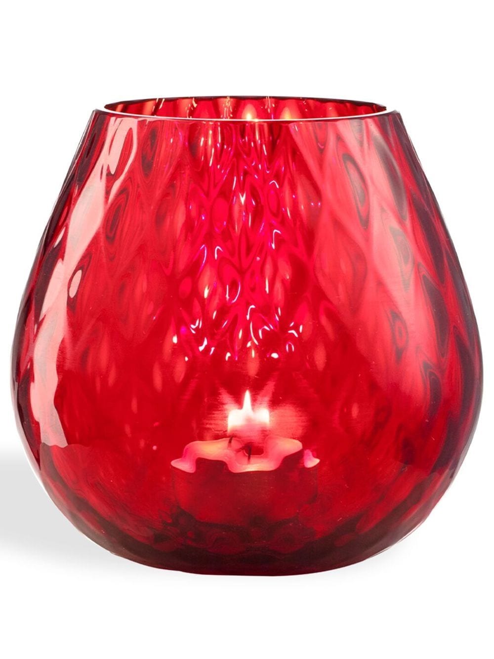 NasonMoretti glass candle holder - Red von NasonMoretti