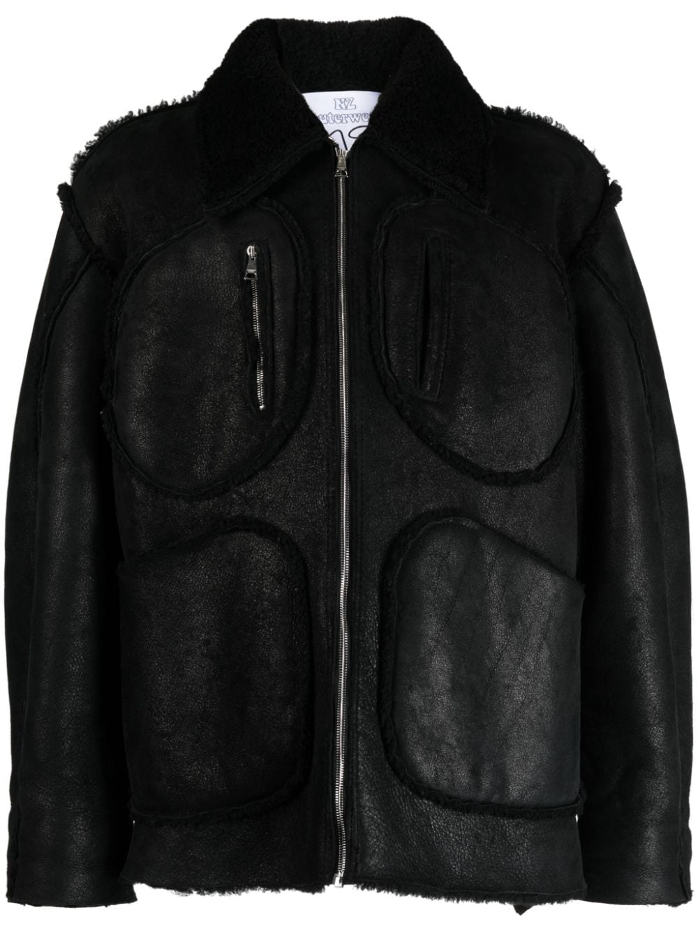 Natasha Zinko Comics shearling jacket - Black von Natasha Zinko