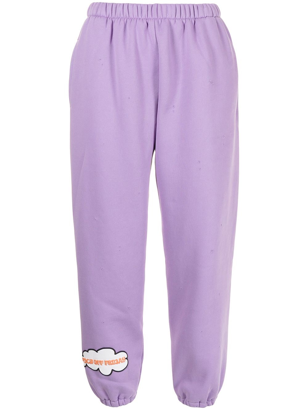 Natasha Zinko slogan-patch track trousers - Purple von Natasha Zinko