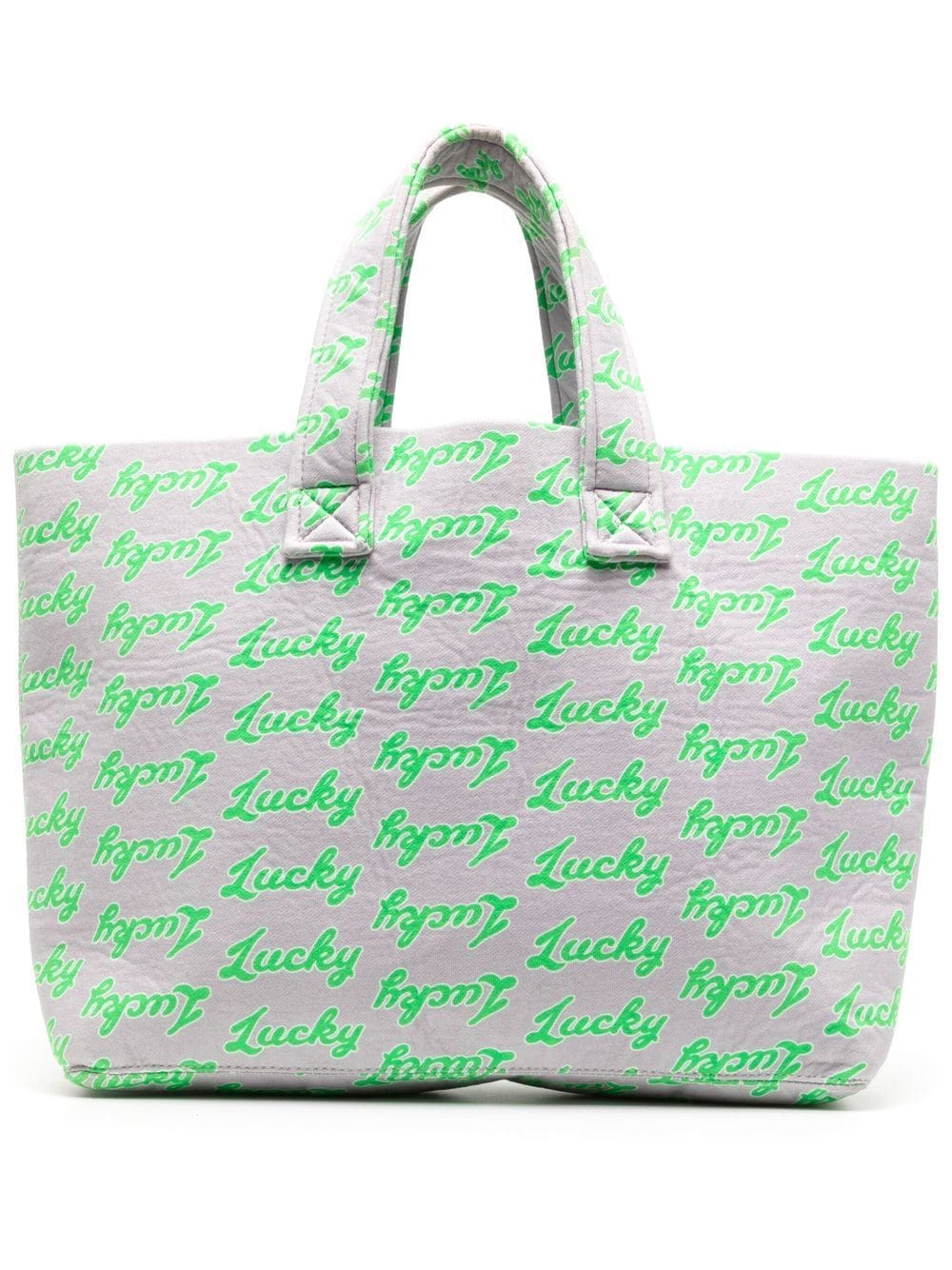 Natasha Zinko all-over Lucky-print tote bag - Green von Natasha Zinko