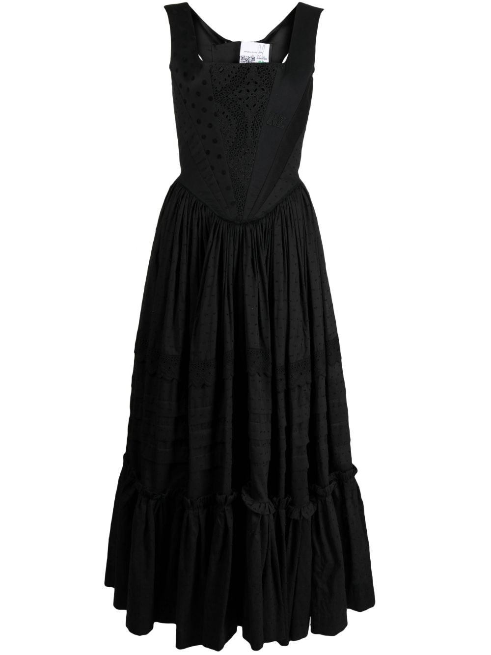 Natasha Zinko corset-style panelled midi dress - Black von Natasha Zinko