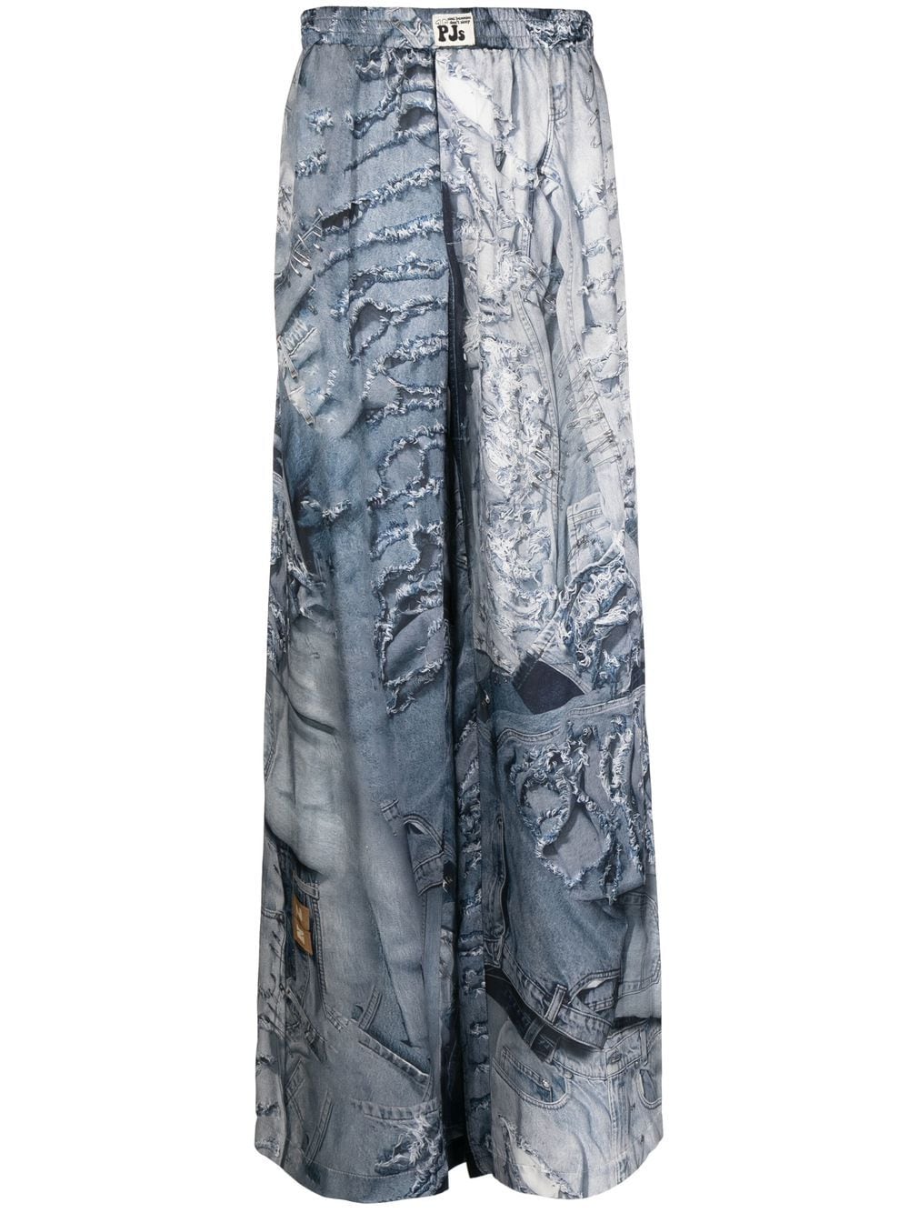 Natasha Zinko denim-print pyjama pants - Blue von Natasha Zinko