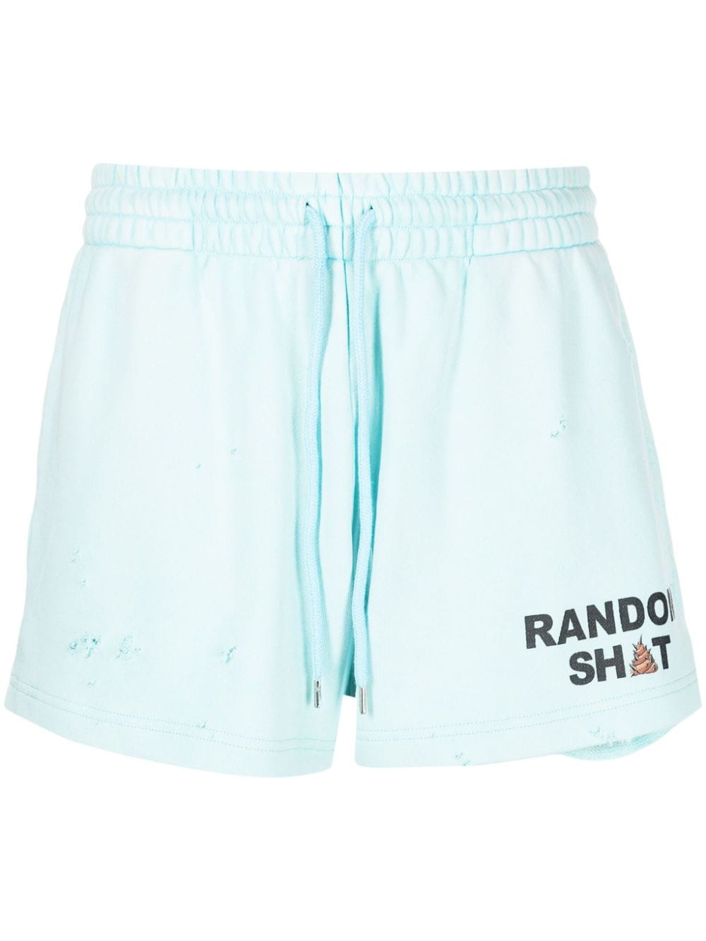 Natasha Zinko drawstring cotton track shorts - Blue von Natasha Zinko