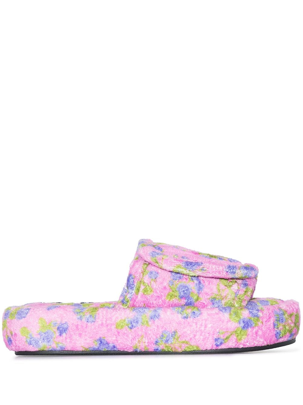 Natasha Zinko floral-embroidered slides - Pink von Natasha Zinko