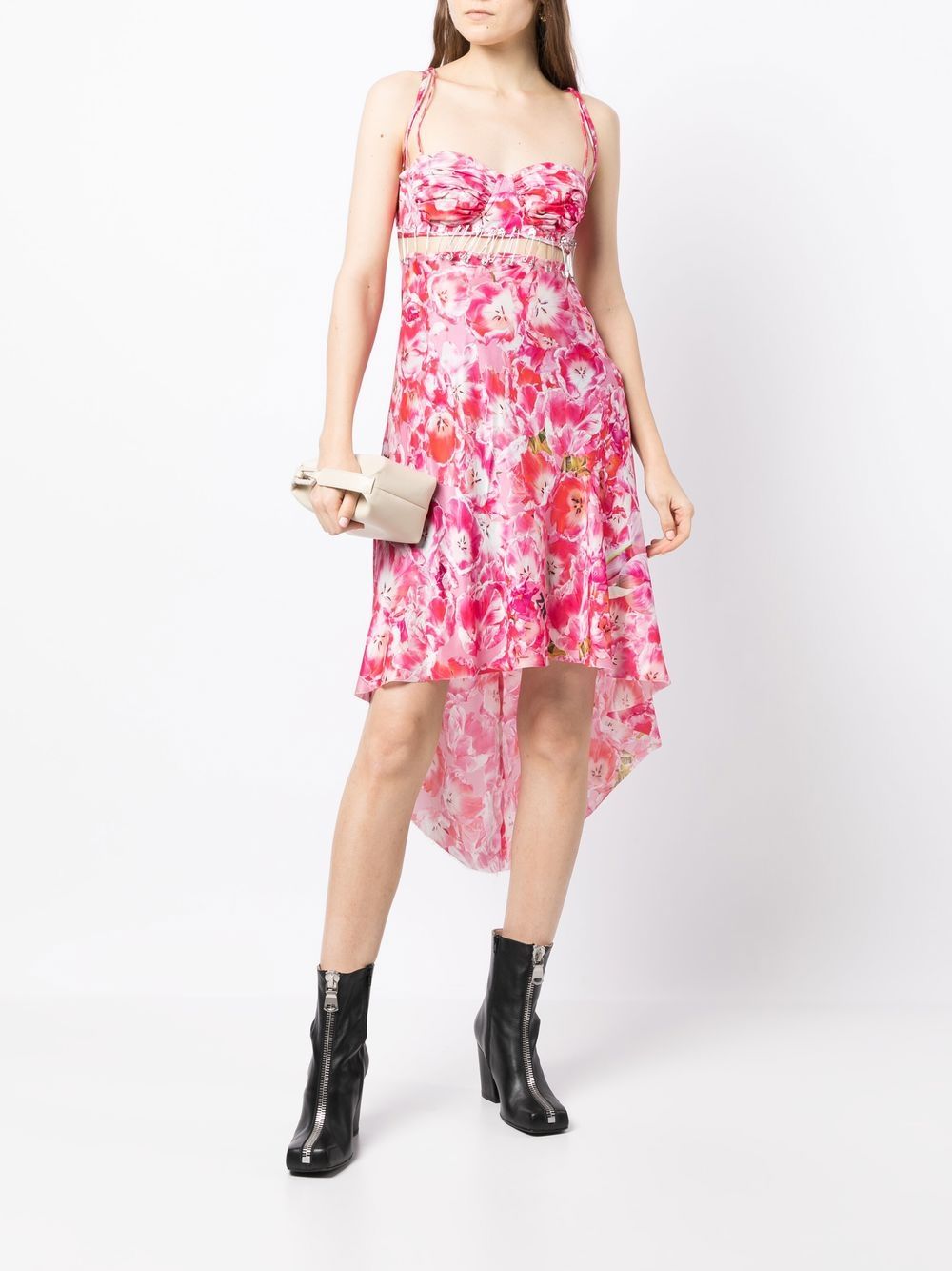 Natasha Zinko floral-print midi dress - Pink von Natasha Zinko