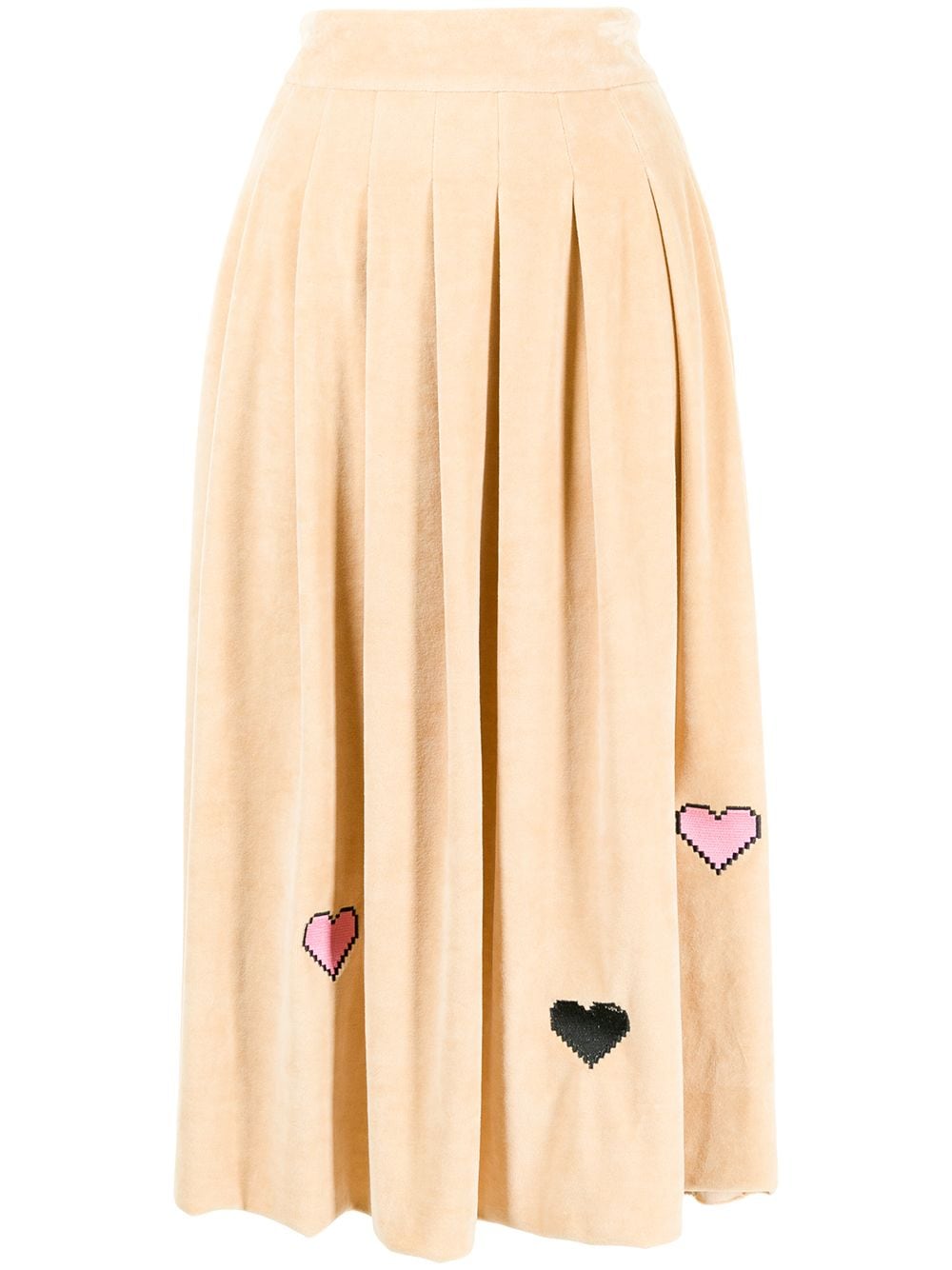 Natasha Zinko heart-detail pleated skirt - Brown von Natasha Zinko