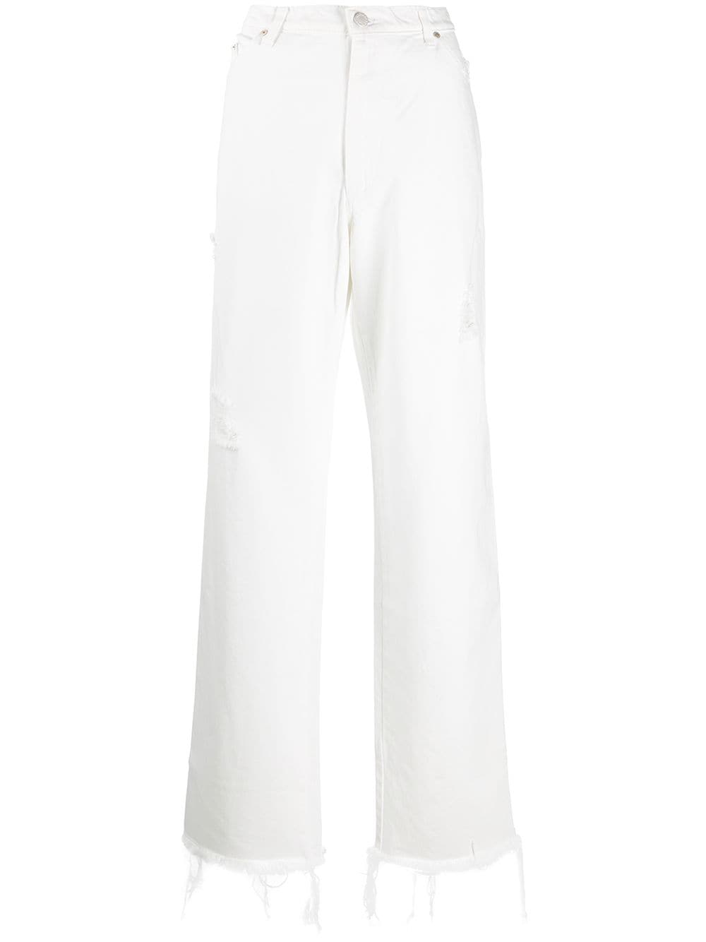 Natasha Zinko high waisted boyfriend jeans - White von Natasha Zinko