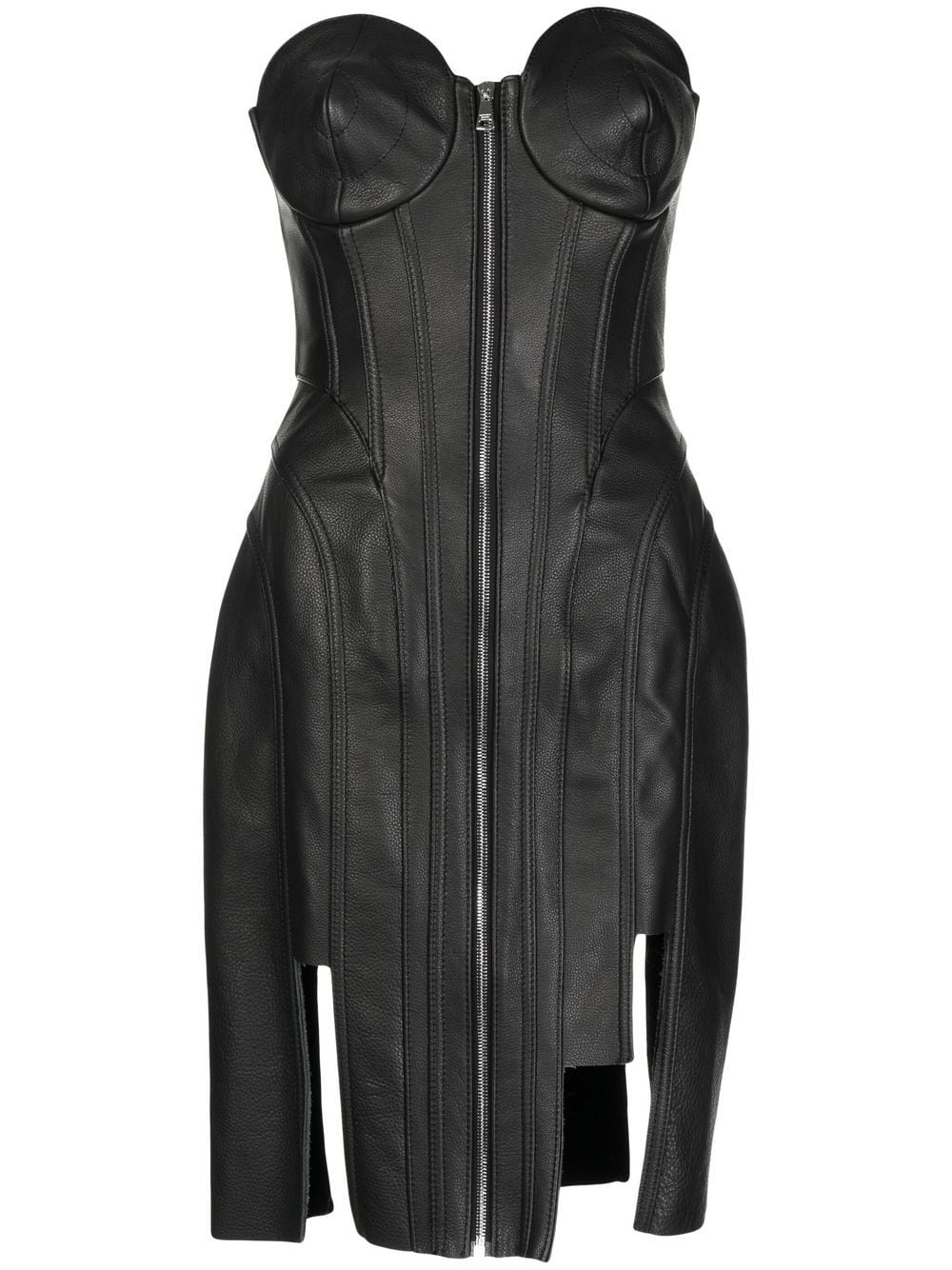 Natasha Zinko leather corset cone dress - Black von Natasha Zinko