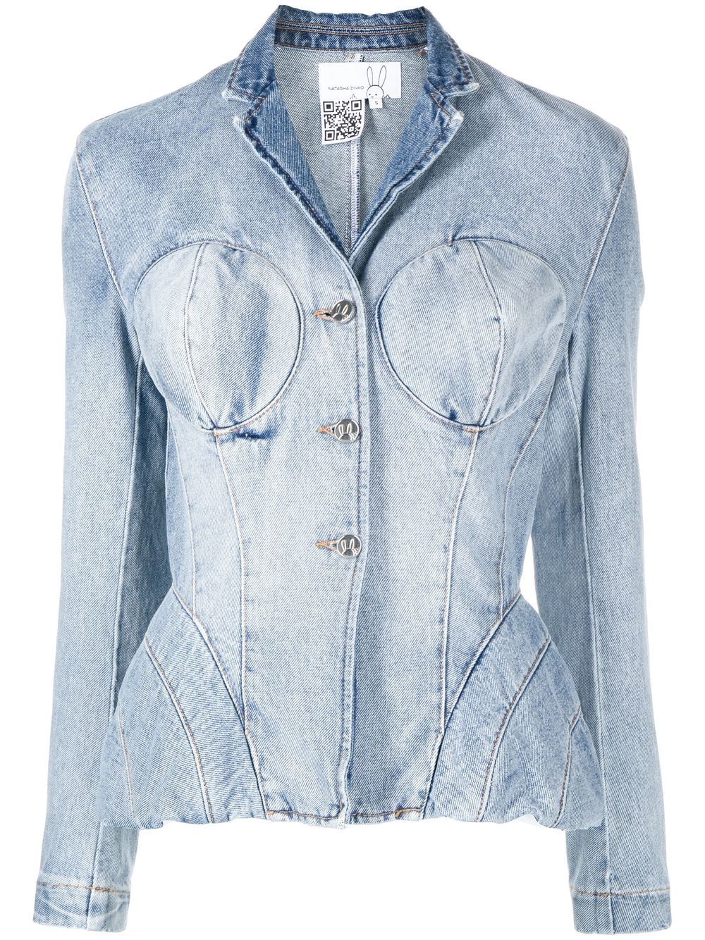 Natasha Zinko sculpted denim jacket - Blue von Natasha Zinko