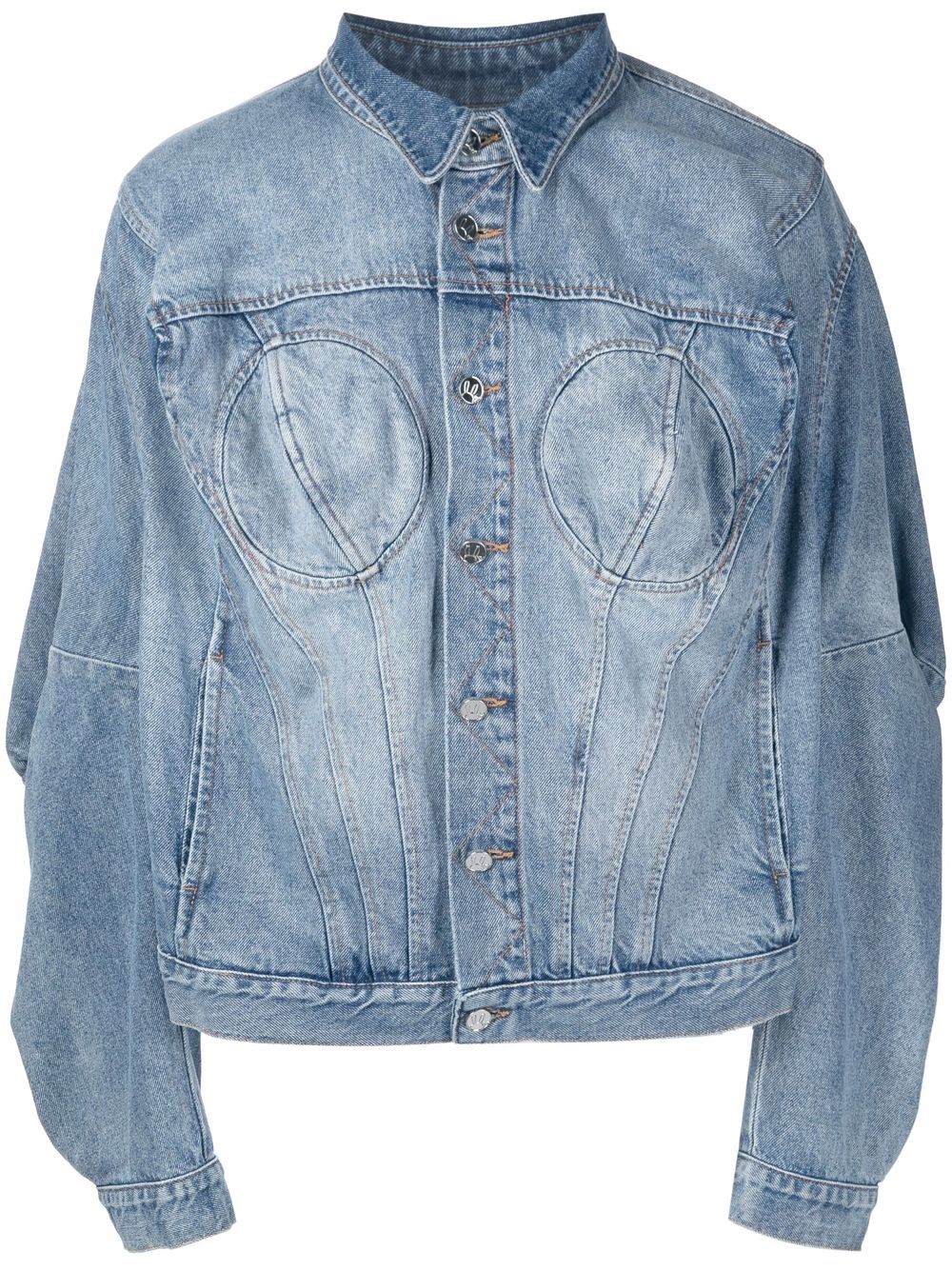 Natasha Zinko washed denim jacket - Blue von Natasha Zinko