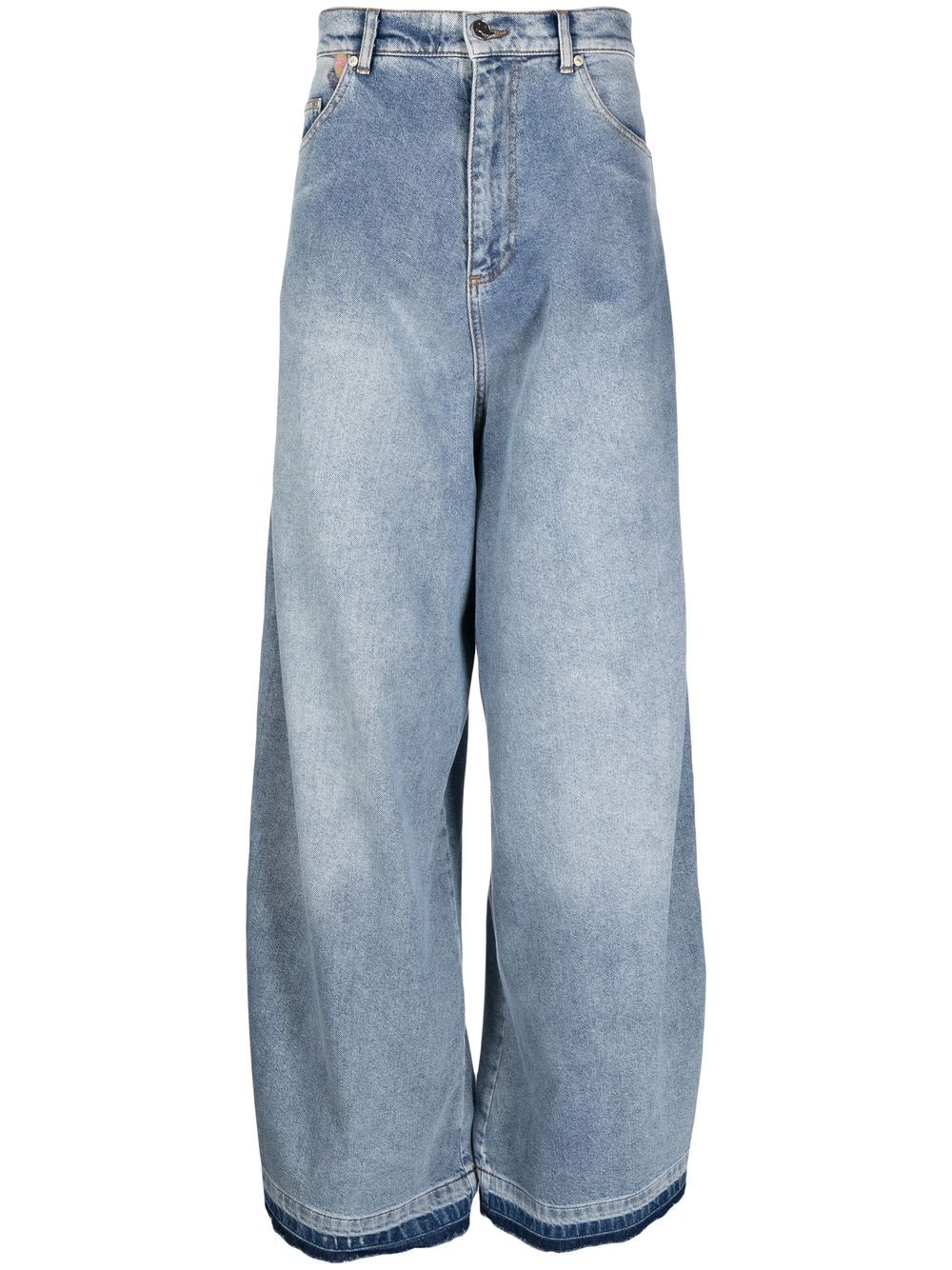 Natasha Zinko wide-leg zip-detail jeans - Blue von Natasha Zinko
