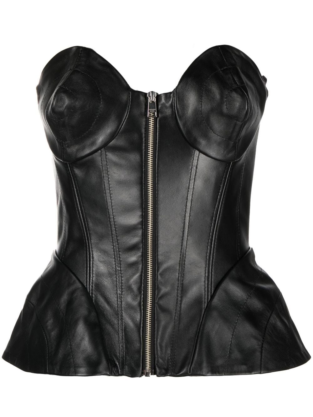 Natasha Zinko zip-front corset top - Black von Natasha Zinko