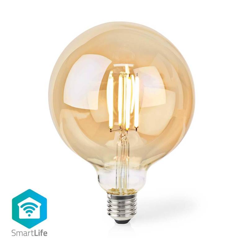 Smartlife Led Vintage Lampa | Wi-fi | E27 | 806 Lm | 7 W | Varm Vit | 1800 - 3000 K | Glas | Android™ / Ios | Globe | 1 St. Unisex  ONE SIZE von Nedis