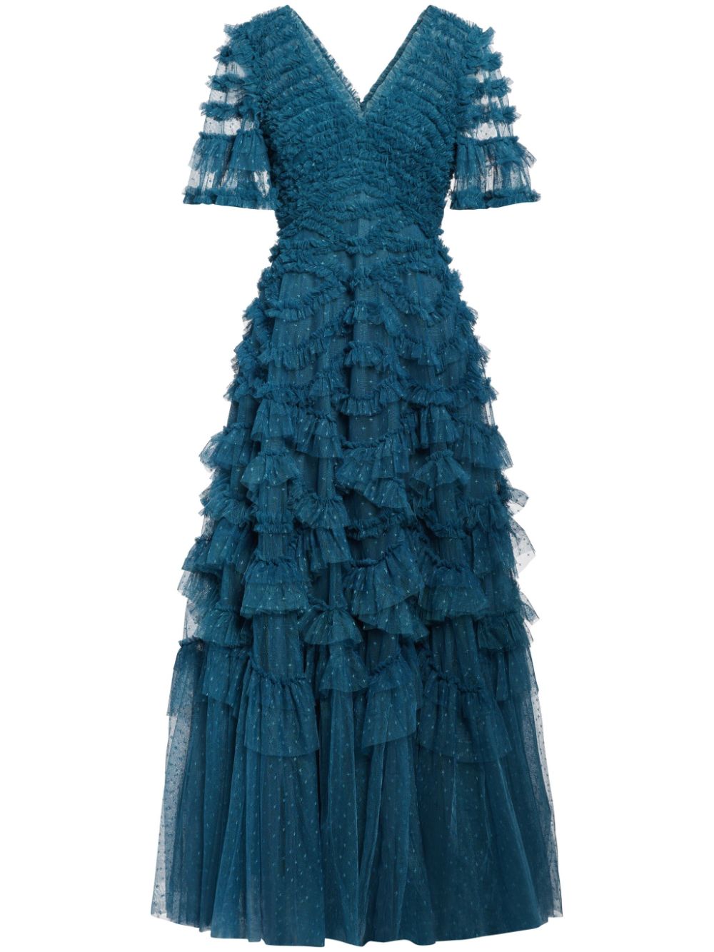 Needle & Thread Marilla ruffled gown - Blue von Needle & Thread