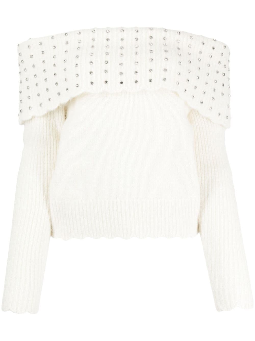 Needle & Thread embellished off-shoulder jumper - Neutrals von Needle & Thread