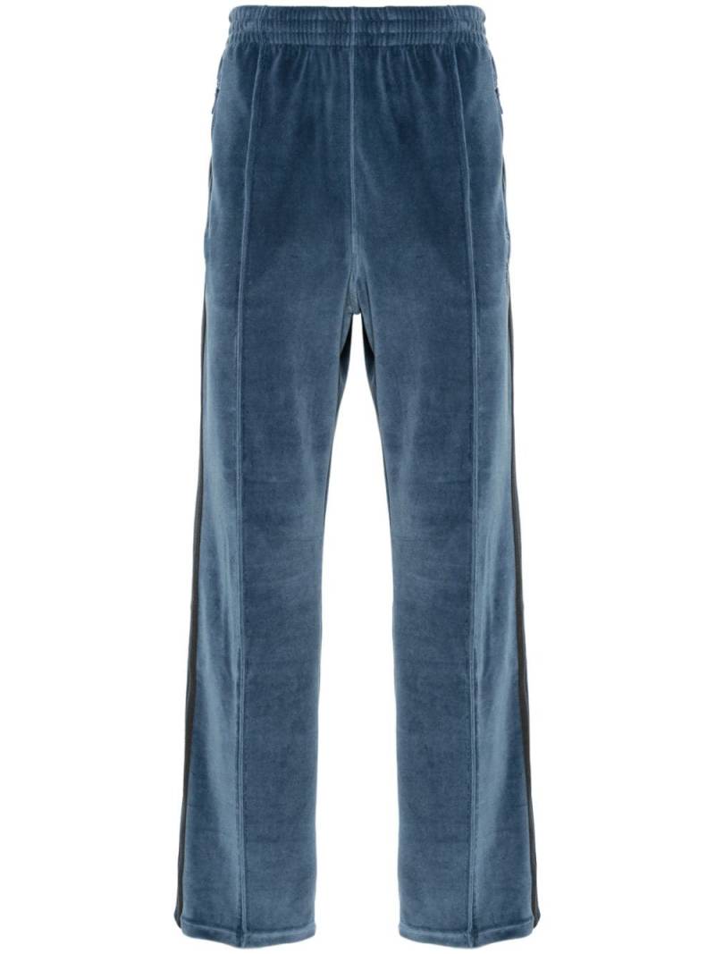 Needles elasticated-waist velvet track trousers - Blue von Needles