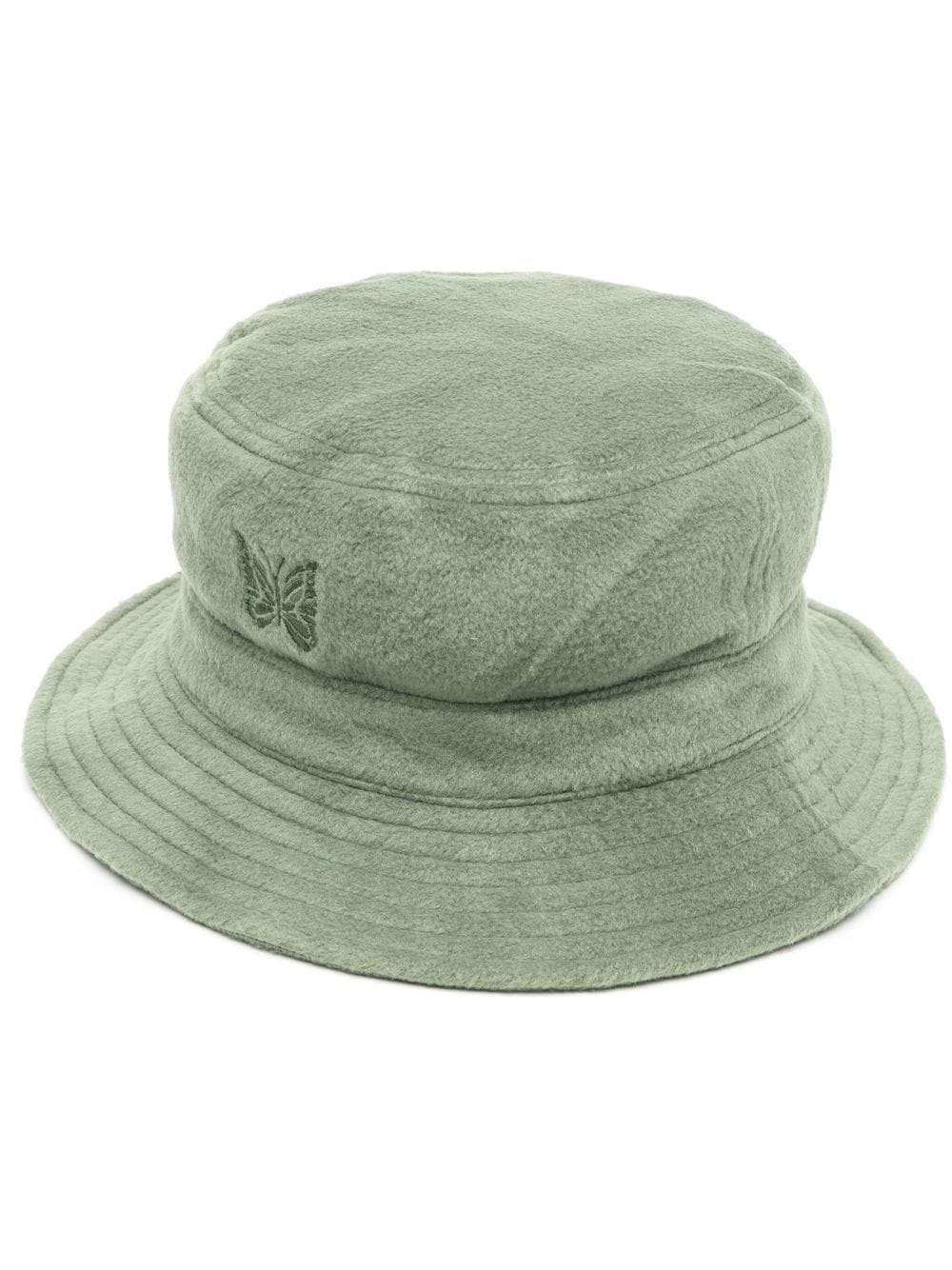 Needles embroidered-logo bucket hat - Green von Needles