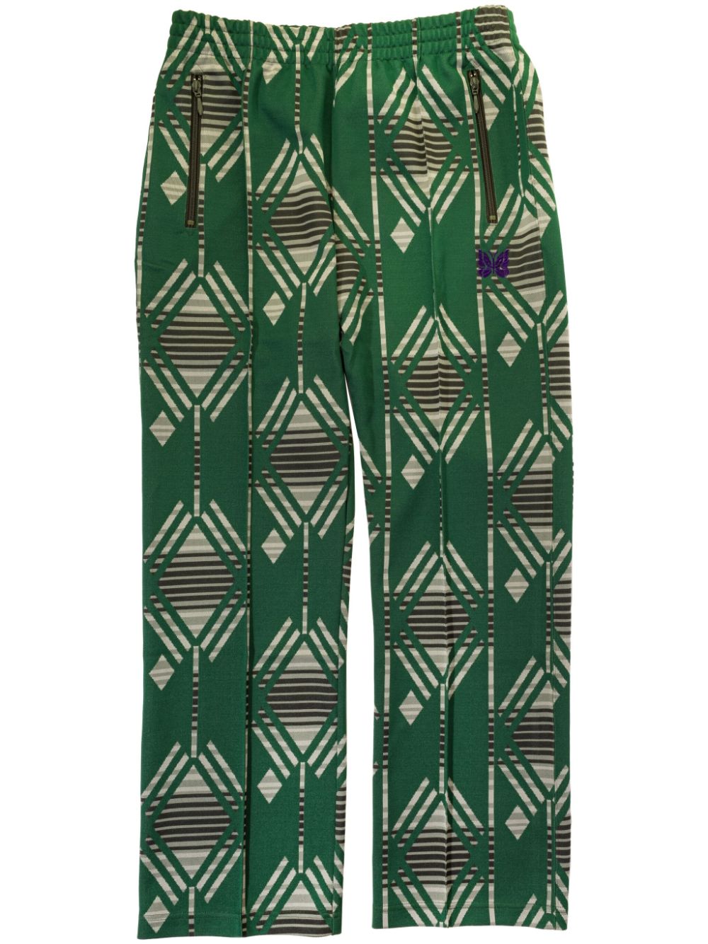 Needles geometric-print track pants - Green von Needles