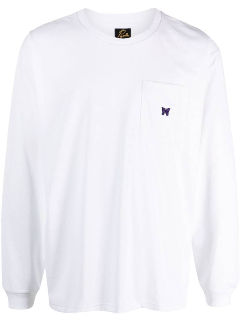 Needles logo-appliqué long-sleeve T-shirt - White von Needles