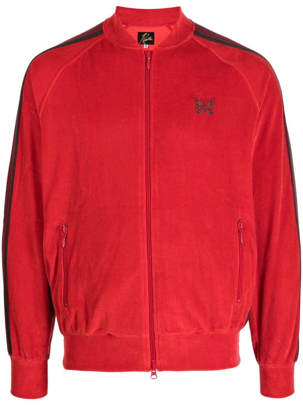 Needles zip-up velour track jacket - Red von Needles