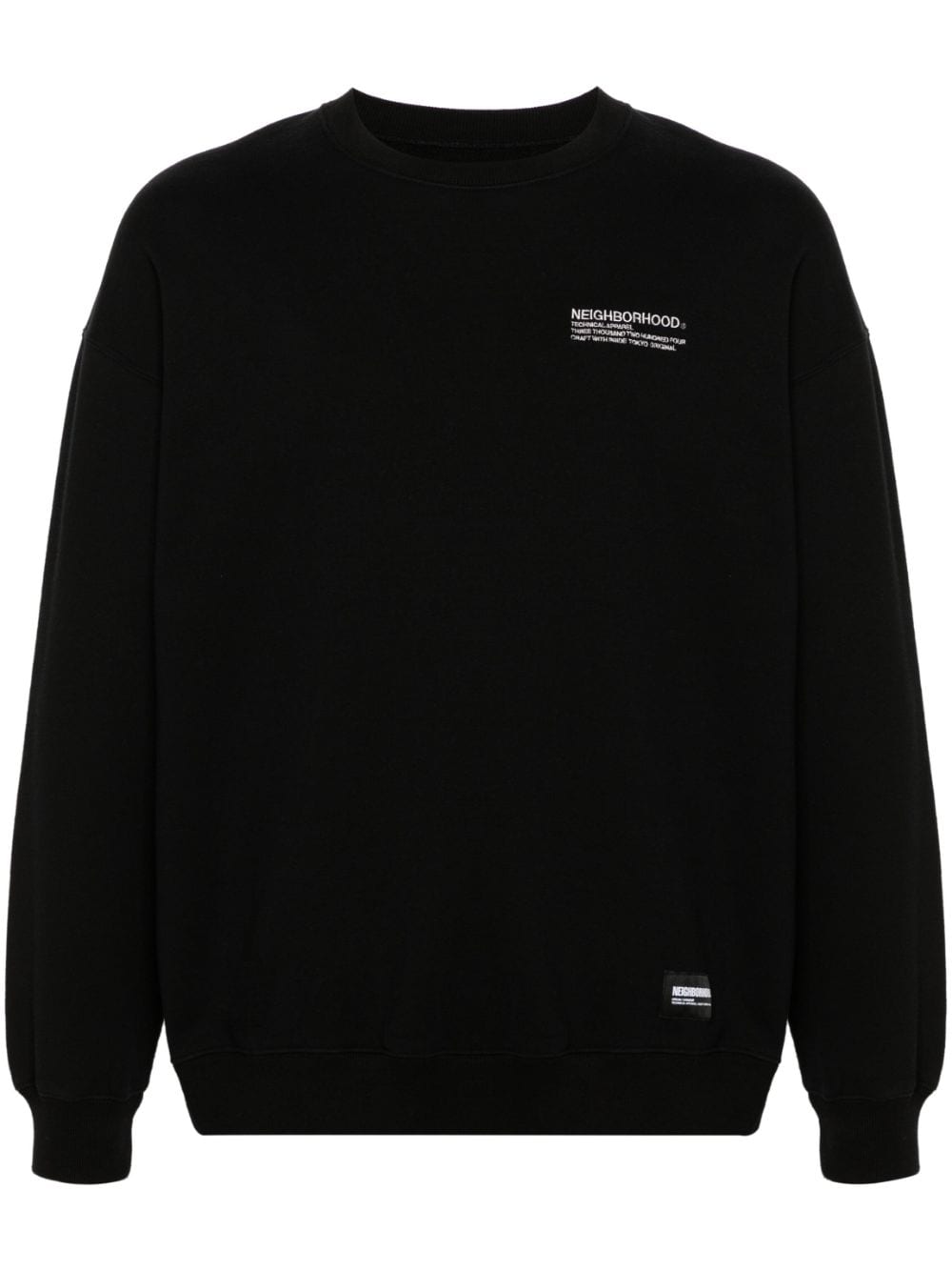 Neighborhood logo-embroidered cotton sweatshirt - Black von Neighborhood