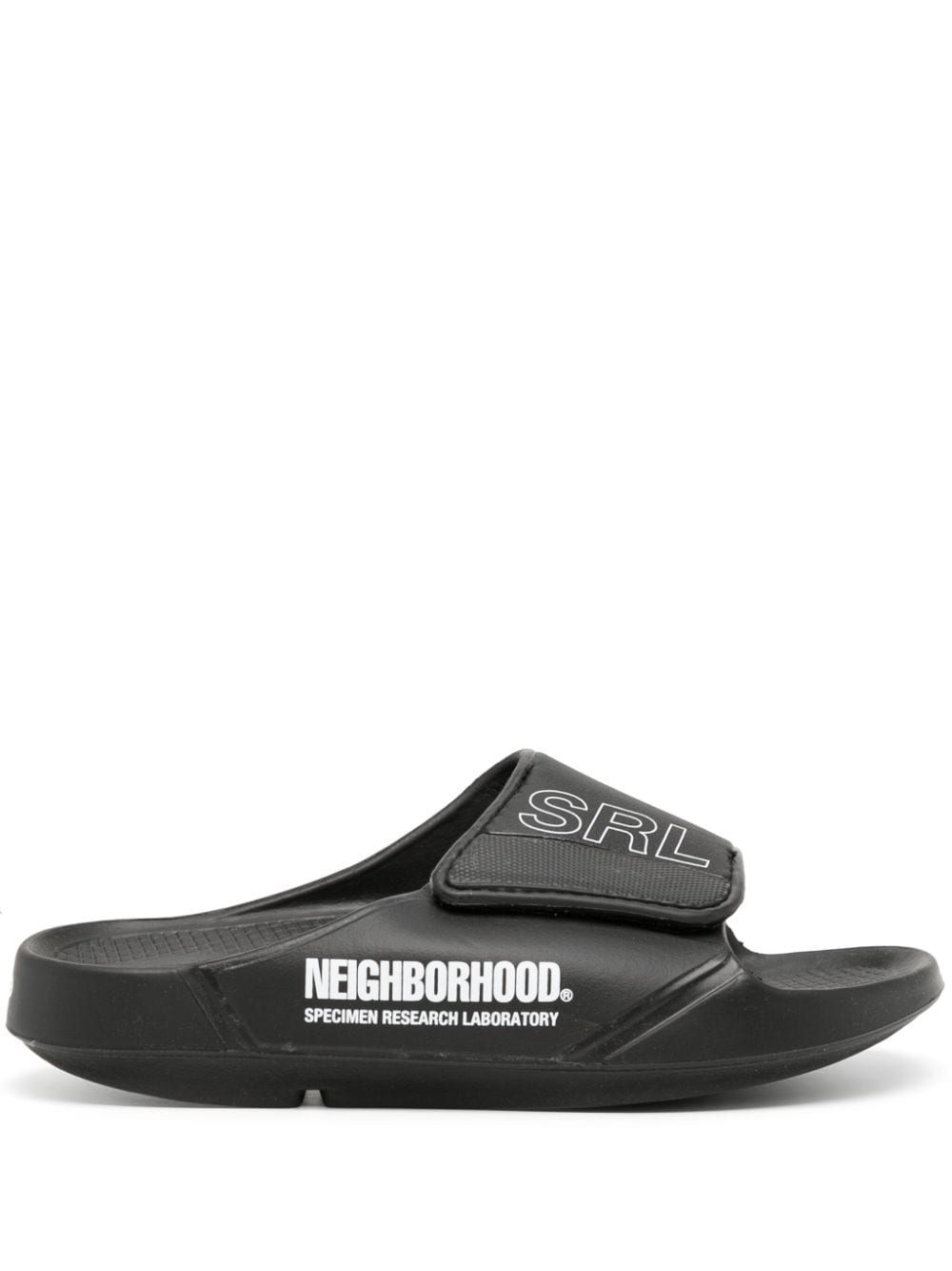 Neighborhood logo-print touch-strap slides - Black von Neighborhood