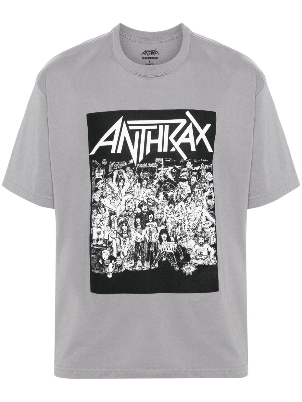 Neighborhood x Anthrax graphic-print T-shirt - Grey von Neighborhood